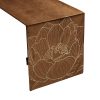 Obrus błyszczący brązowy 35 x 140 cm – doda szyku wnętrzu