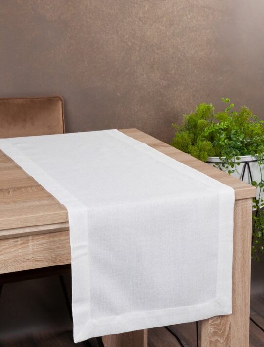 Bieżnik Stella 2 biały 40 x 140 cm – doda świeżości