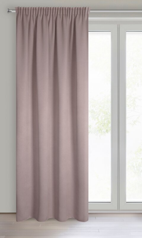 Zasłona gotowa pudrowy róż 130 x 300 cm – zapewni prywatność