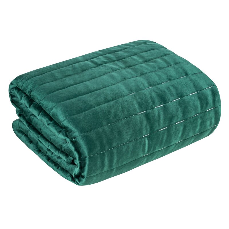 Narzuta Velvet Frida ciemnozielona 170 x 210 cm – doda elegancji