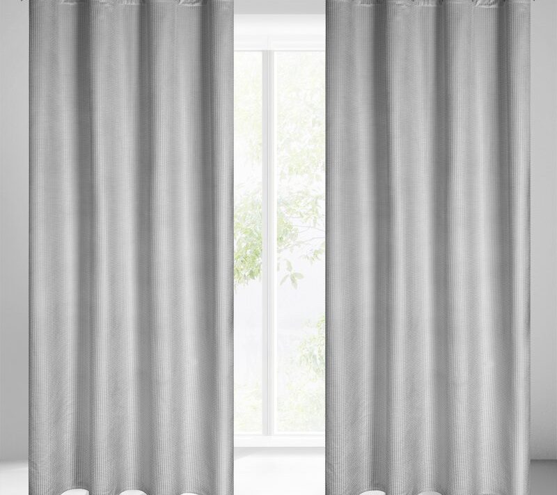 Zasłona gotowa Darcy srebrna 140 X 250 CM – do salonu i sypialni