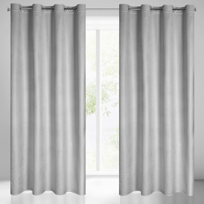 Zasłona gotowa Darcy srebrna 140 X 250 CM – do salonu i sypialni