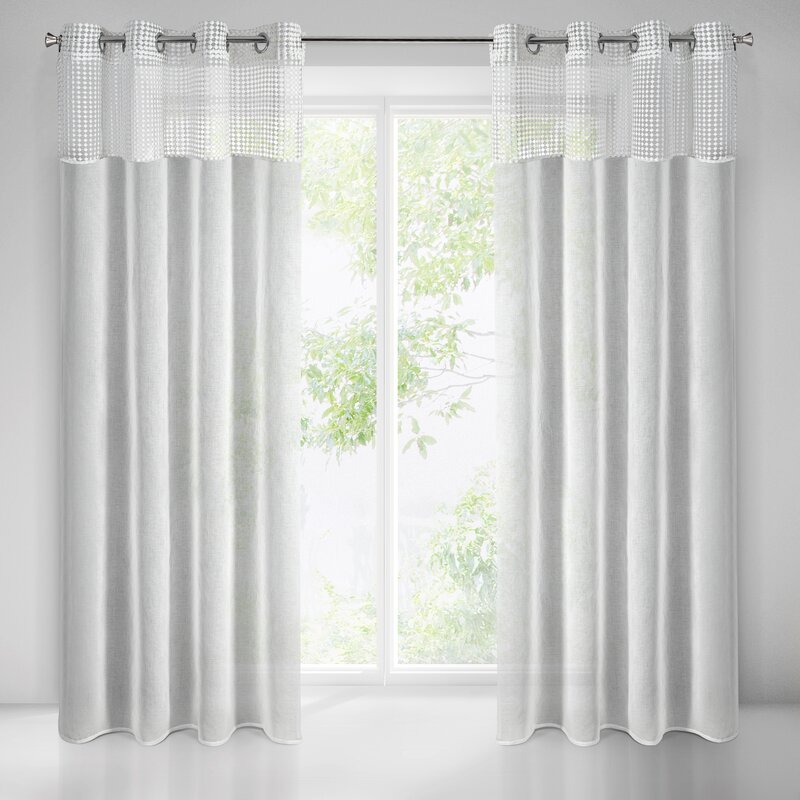 FIRANA GOTOWA GRACE 135 X 250 CM BIAŁY