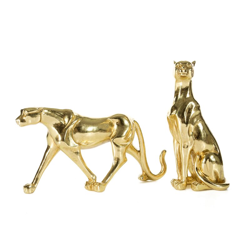 Figurka ceramiczna Femi złota 12 x 9 x 24 cm – doda blasku wnętrzu