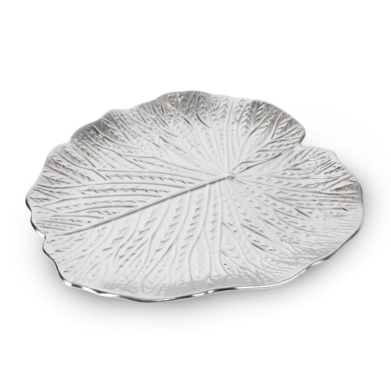 Patera dekoracyjna Kalina srebrna O 33 x 2 cm – subtelny blask