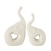 Figurka ceramiczna RISO kremowa 13 X 8 X 22 cm – do nowoczesnych wnętrz