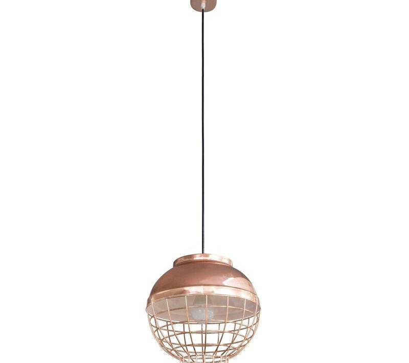 Lampa wisząca Lucy miedziana fi 30 x 12 cm – tworzy przytulny nastrój