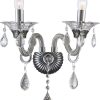 Lampa ścienna Glitter srebrna 38 x 22 x 34 cm – doda blasku wnętrzu