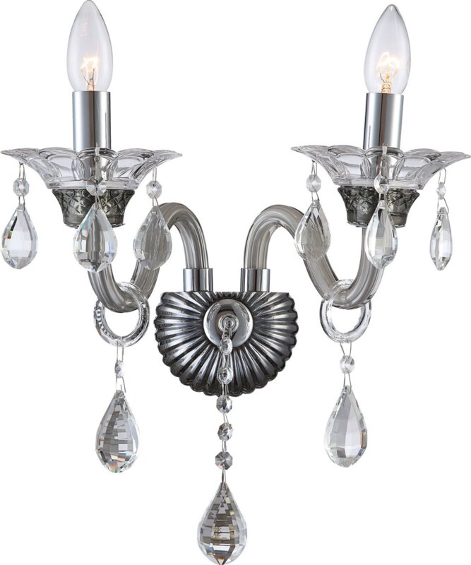 Lampa ścienna Glitter srebrna 38 x 22 x 34 cm – doda blasku wnętrzu