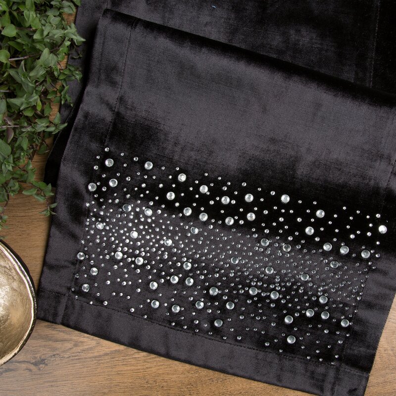 OBRUS ROYAL 2 35 X 180 CM CZARNY