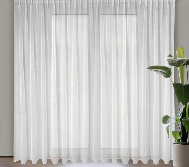 FIRANA GOTOWA LAYLA NA TAŚMIE 300 X 270 CM BIAŁY