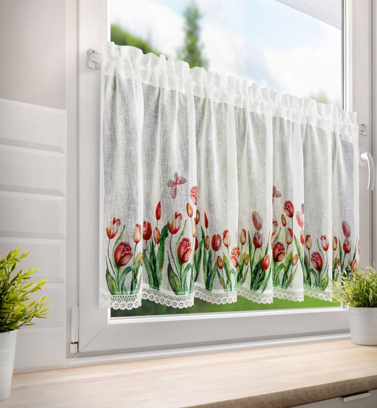 Firana gotowa Stella biała 150 x 60 cm – rozprasza światło