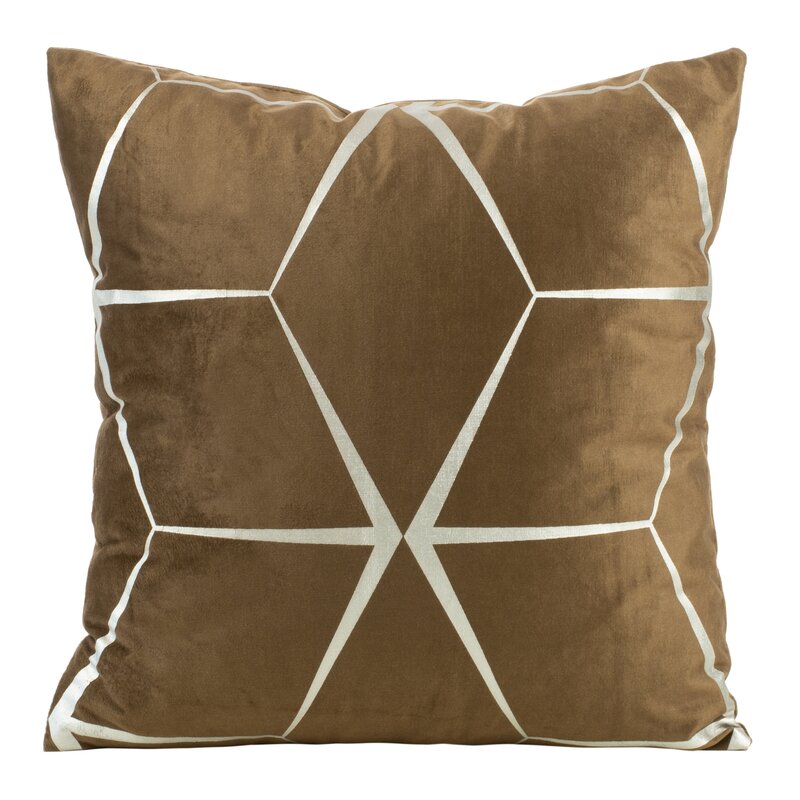 Poszewka Blink brązowa 45 x 45 cm – doda blasku wnętrzu
