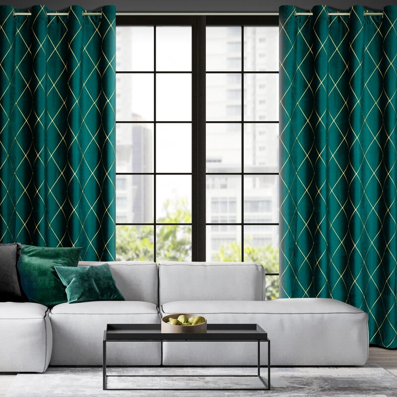 Zasłona welwetowa Pierre Cardin Margo turkusowa 140 X 250 CM – miękka i przytulna