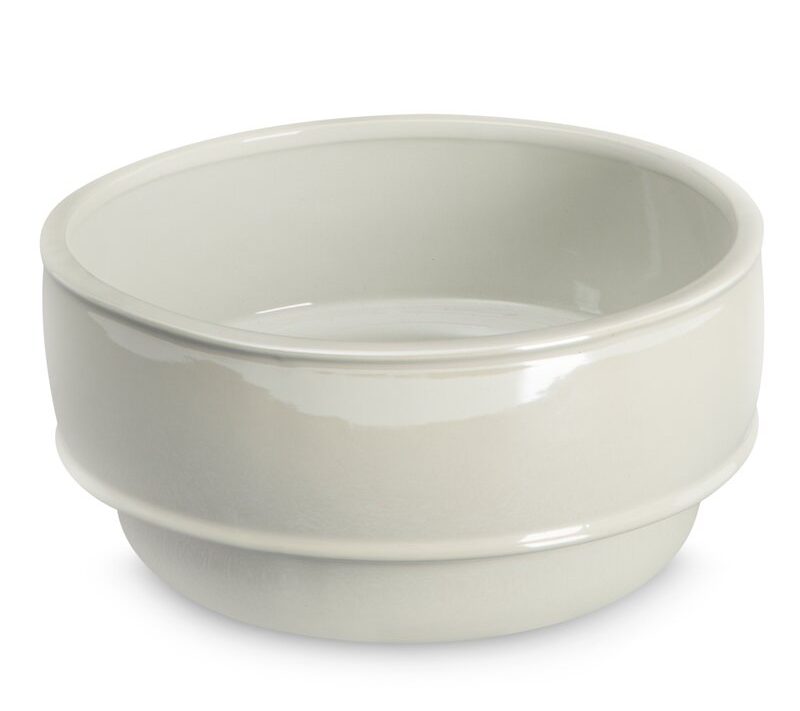 Misa ceramiczna Simona3 perłowa fi 20 x 10 cm – eksponuje dekoracje