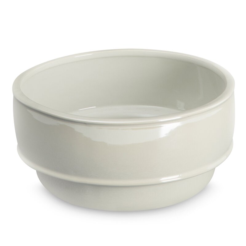 Misa ceramiczna Simona3 perłowa fi 20 x 10 cm – eksponuje dekoracje