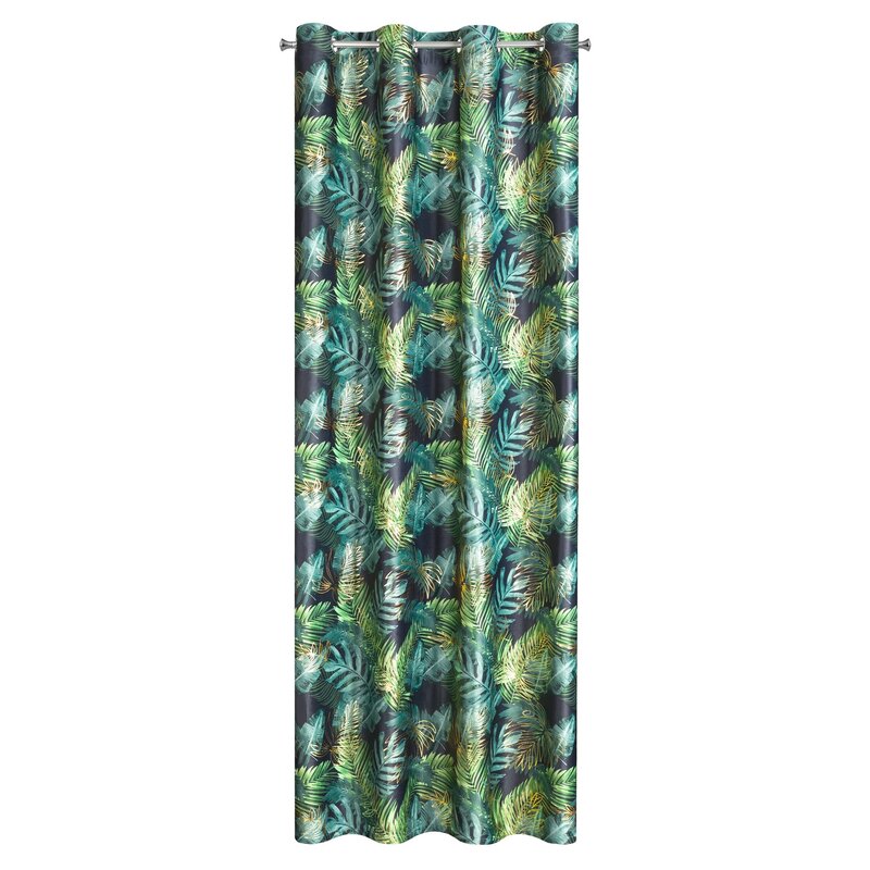 Zasłona gotowa Davos czarna 140 x 250 cm – zaciemniająca welwet
