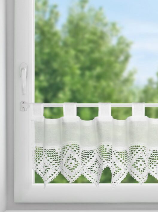 Firana gotowa Isaac biały 150 x 30 cm – rozświetla wnętrze