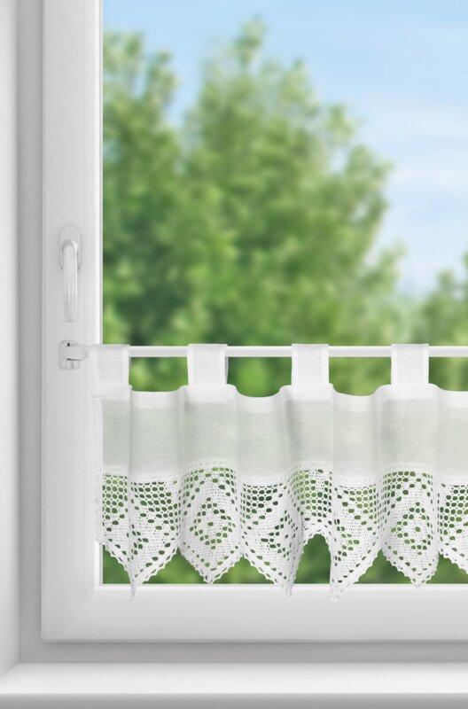 Firana gotowa Isaac biały 150 x 30 cm – rozświetla wnętrze