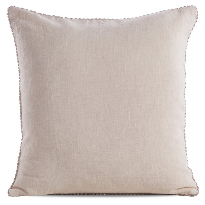 Poszewka lniana kremowa 43 x 43 cm – dodaje przytulności