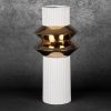 Wazon ceramiczny Mona biały fi 16 x 33 cm – na suszone kwiaty
