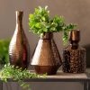 Wazon ceramiczny Erna miedziany fi 17 x 22 cm – na suszone kwiaty