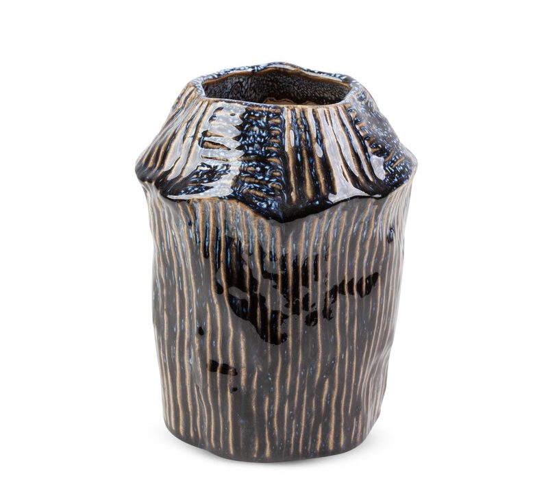 Wazon ceramiczny Alda granatowy fi 16 x 21 cm – do dekoracji wnętrz