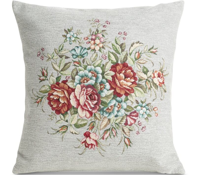 Poszewka gobelin SZE/CHP/1233 szarobeżowa 45x45 cm – doda ciepła wnętrzu