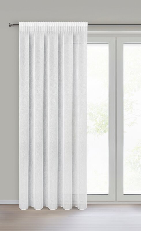 Firana gotowa Rain biała 140 x 270 cm – rozjaśnia wnętrze