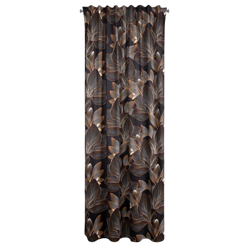 Zasłona gotowa Larisa czarna 140 x 270 cm – zaciemniająca sypialnię