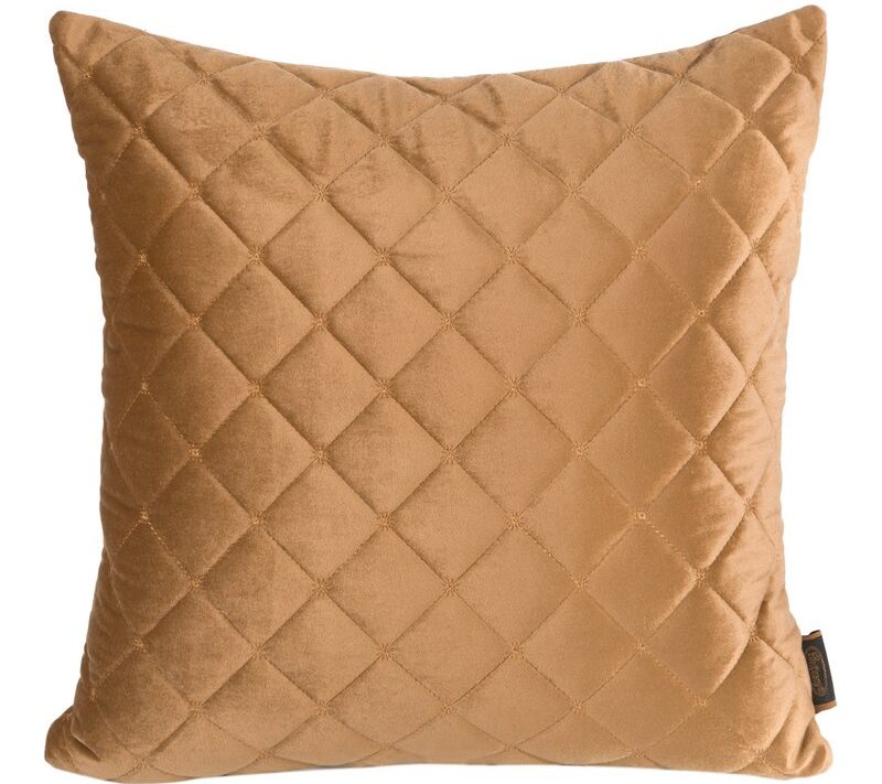 Poszewka velvet miodowa 45 x 45 cm – doda ciepła wnętrzu