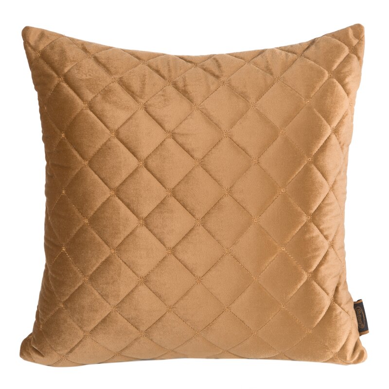 Poszewka velvet miodowa 45 x 45 cm – doda ciepła wnętrzu