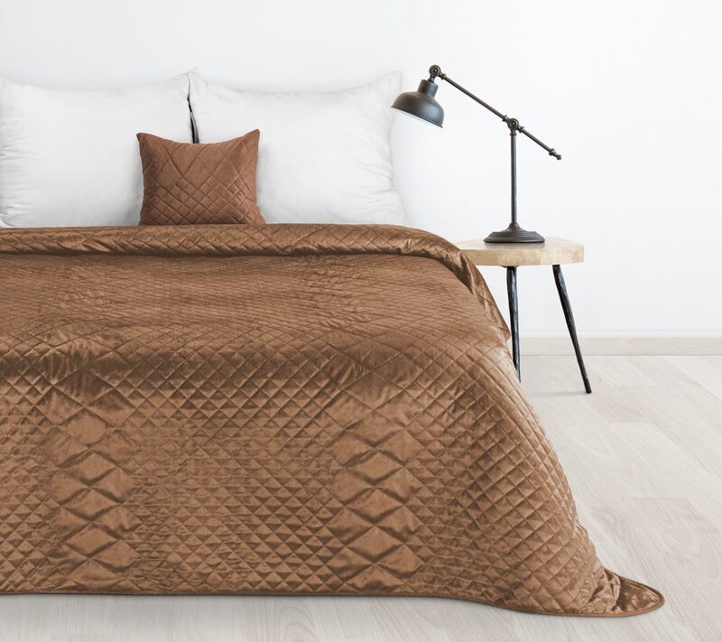 Narzuta Velvet ceglasta 220 x 240 cm – ciepło i przytulność
