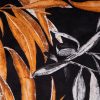 Zasłona gotowa Zoja czarna 140 X 250 cm – welwet z botanicznym wzorem