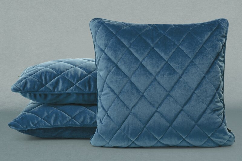 Poszewka Velvet 28 granatowa 50 X 50 cm – miękka z pikowaniem