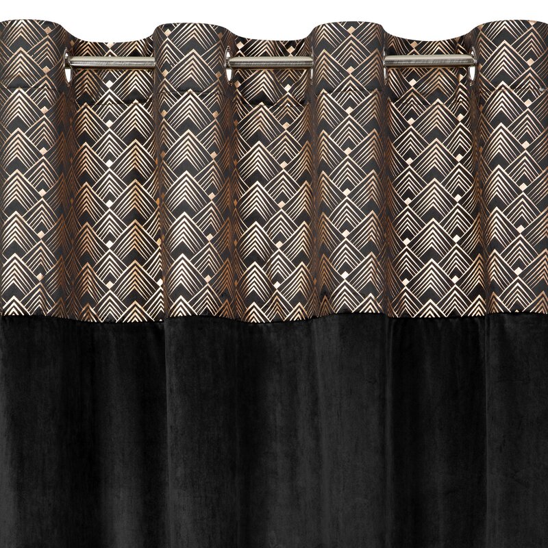 ZASŁONA GOTOWA ELEN 140 X 250 CM CZARNY
