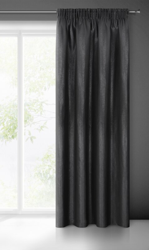 Zasłona gotowa Aggie czarna 140 X 270 CM – miękka i elegancka