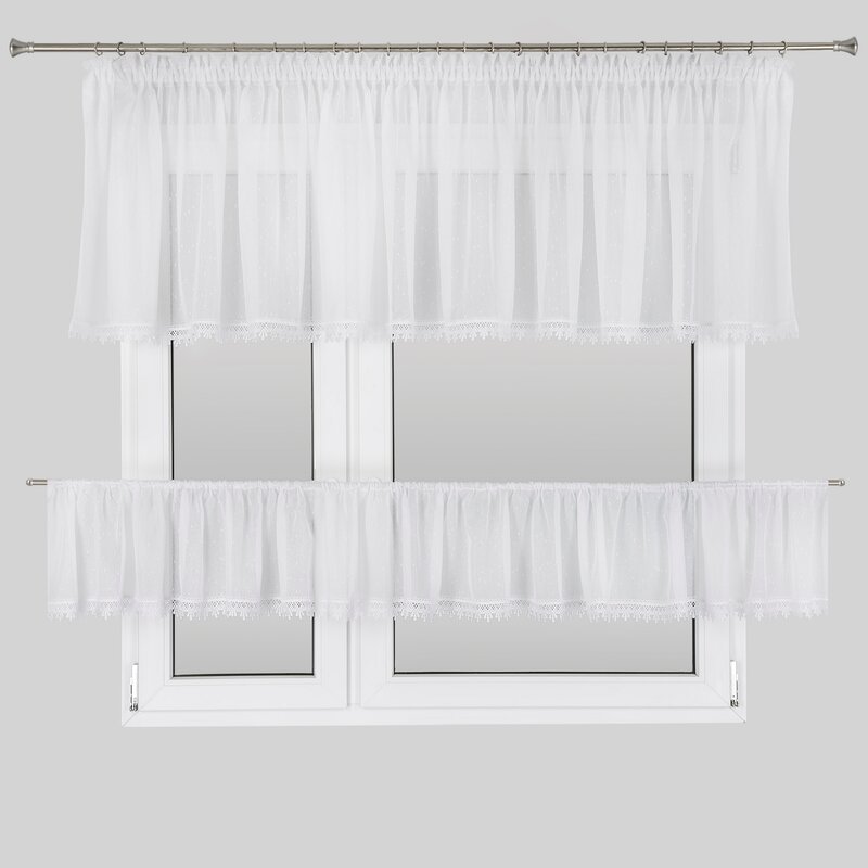 Firana gotowa Dagma-2 biała 400 x 65 cm – rozświetla okno