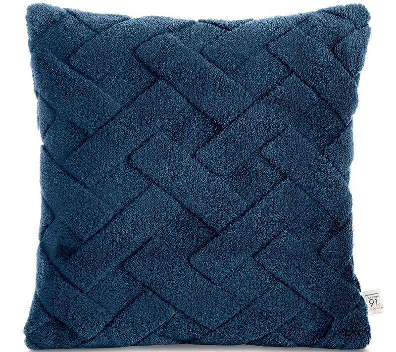 Poszewka DESIGN91 granatowa 45 x 45 cm – wprowadza przytulność