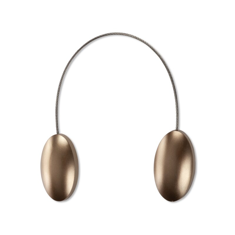 Upinacz dekoracyjny z magnesem brązowy 3 x 15 cm – eleganckie upięcie firan