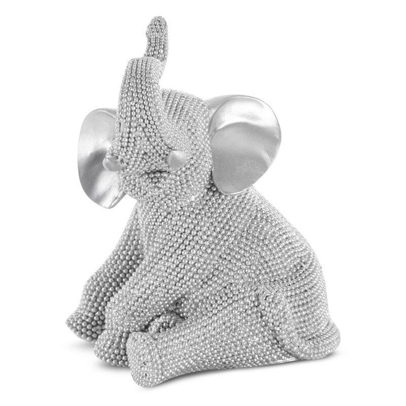 Figurka ceramiczna Eldo srebrna 14 x 12 x 18 cm – doda blasku wnętrzu