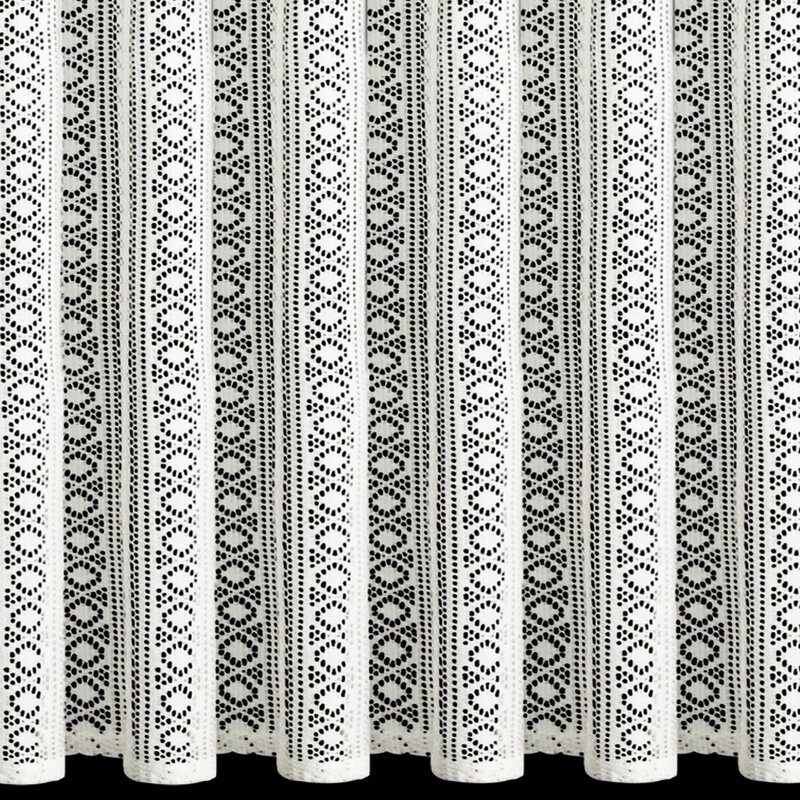 FIRANA GOTOWA LILIANA NA TAŚMIE 140 X 260 CM BIAŁY