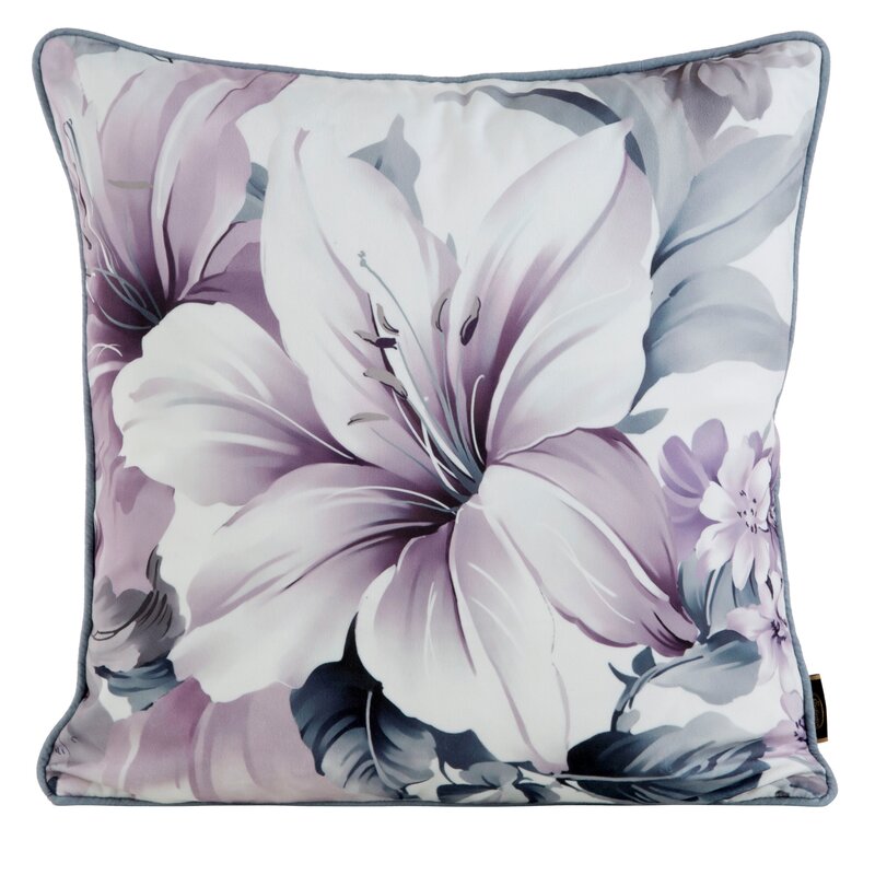 Poszewka Velvet 122 kremowa 45 X 45 CM – z kwiatowym wzorem