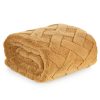 Koc flanelowy Caro miodowy 200 x 220 cm – idealny na relaks