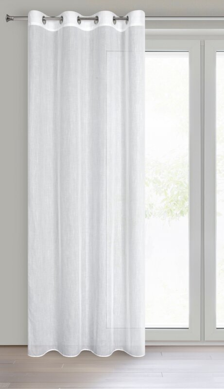 Firana gotowa deszczyk biała 140 x 250 cm – rozprasza światło