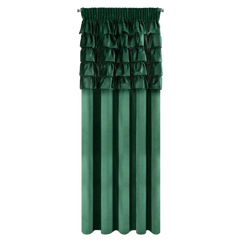 Zasłona gotowa Aura ciemnozielona 140 x 270 cm – zaciemnia i zdobi