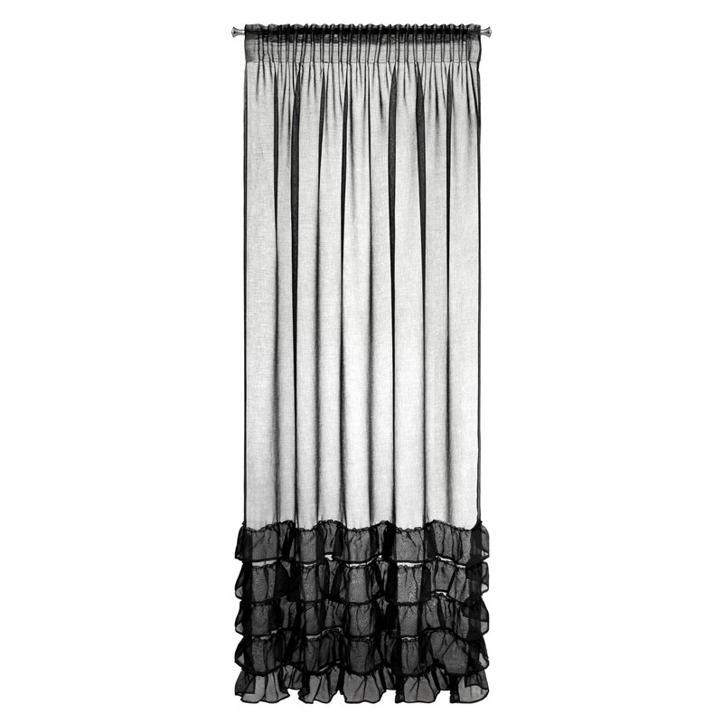 Zasłona gotowa Dani czarna 140 x 270 cm – doda charakteru wnętrzu