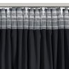 Zasłona gotowa Carli czarna 140 X 250 cm – welwetowa z falbanami