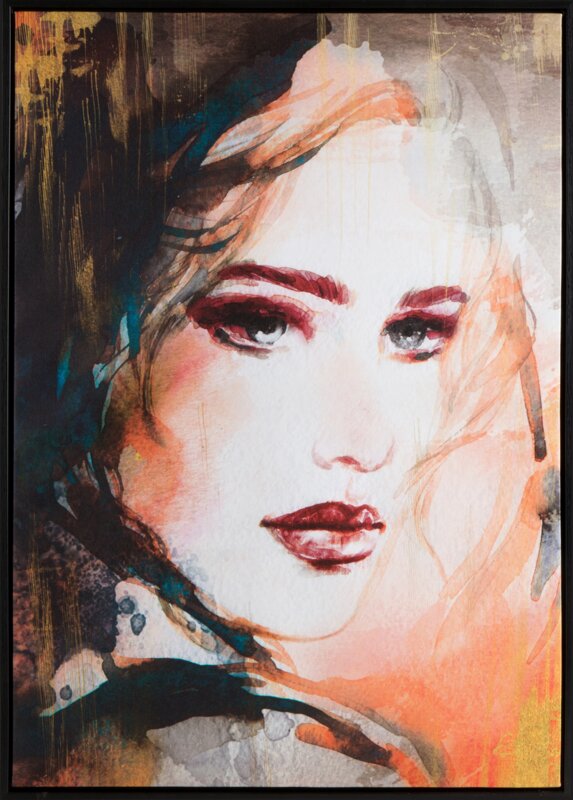 Obraz ręcznie malowany pomarańczowy 50 X 70 CM – dodaje artystycznego charakteru