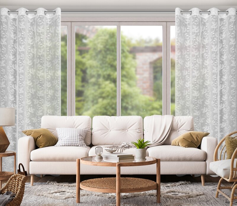 Firana gotowa Serena biała 140 X 260 cm – zwiewna i rozświetlająca